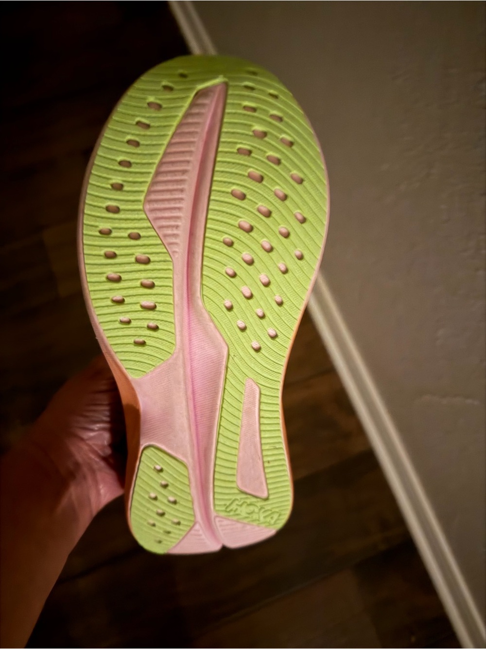 Hoka Mach 6 Running Shoes — Light Blue with Pink & Peach Accents - Picture 6 of 6